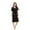 Black, variant on Richie House Zipper Front Housecoat Short Sleeve Nightgown Long Housedress Duster RHW2898-A-L