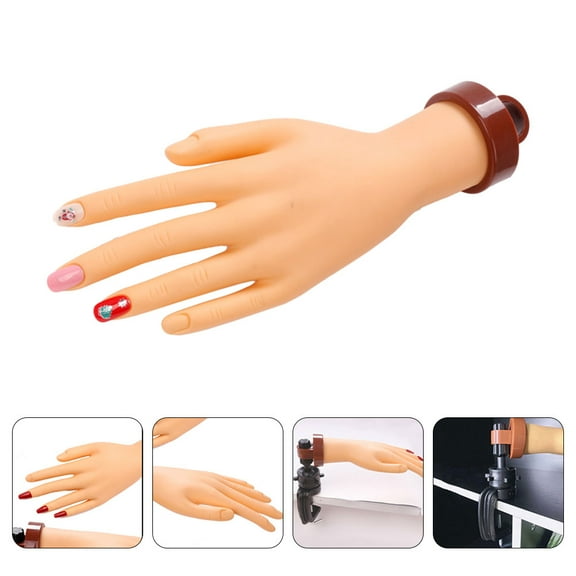Supvox Mannequin Hands Nails Practice Hand Shaped PVC 1Set