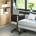 thumbnail image 3 of Seville Classics airLIFT 23.7" Tempered Glass Height Adjustable Mobile Laptop Desk Cart, Black, 3 of 10