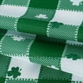 thumbnail image 6 of St Patrick''s Day Checkered Fabric Rectangle Table Runner-14x120 Inch-Polyester Shamrock Pattern Table Runner, Table Runners Protector for Party, Banquet, Dinner Decoration Use, Green & White, 6 of 6