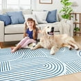 thumbnail image 6 of Moynesa 4'x6' Abstract Area Rug for Bedroom Nursery, Ultra-Thin Soft Washable Rug Non-Slip Modern Living Room Rug Non-Shedding Throw Carpet for Laundry Room Entryway Office Kitchen, Blue, 6 of 7