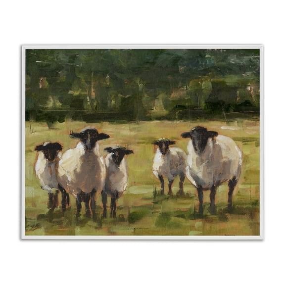 Stupell Industries Rustic Lodge Flock of Sheep White Framed Giclee Art, 16 x 20, by Ethan Harper