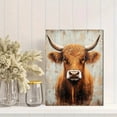 thumbnail image 2 of Qisvanset 12x16 Inch Framed Canvas Wall Art Neutral Highland Cattle Modern Country Farmhouse Home Wall Art, 2 of 8