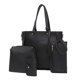 thumbnail image 1 of Bolso de mano para mujer, bolso de mano, bolso de mano para mujer, bolso de hombro elegante de diseño grande, bolso con asa, juego de 4, negro Ormromra LN-2538, 1 of 4