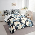 thumbnail image 3 of Manfei Cartoon Penguin 7-Piece Twin Bedding Sets for Kids Teens,Kawaii Animal Wildlife Bedding Comforter Set,Merry Christmas Breathable Sheet Sets,Breathable Home Decor,Reversible, 3 of 8