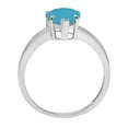 thumbnail image 3 of 2 ct Pear Cut Simulated Turquoise Solitaire 18K White Gold Womens Engagement Ring, 3 of 4