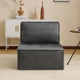 thumbnail image 6 of Modular Sofa, Dark Grey Linen Wooden Frame Square Seat for Free Splicing, 32-Inch Solid Build with Good Resilience for Small Apartment Living Room and Multiple Decoration Styles, 6 of 10
