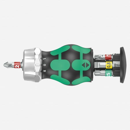 

Wera 008883 Kraftform Kompakt RA 1 Ratcheting Stubby Screwdriver with Bit Storage 6 Pieces