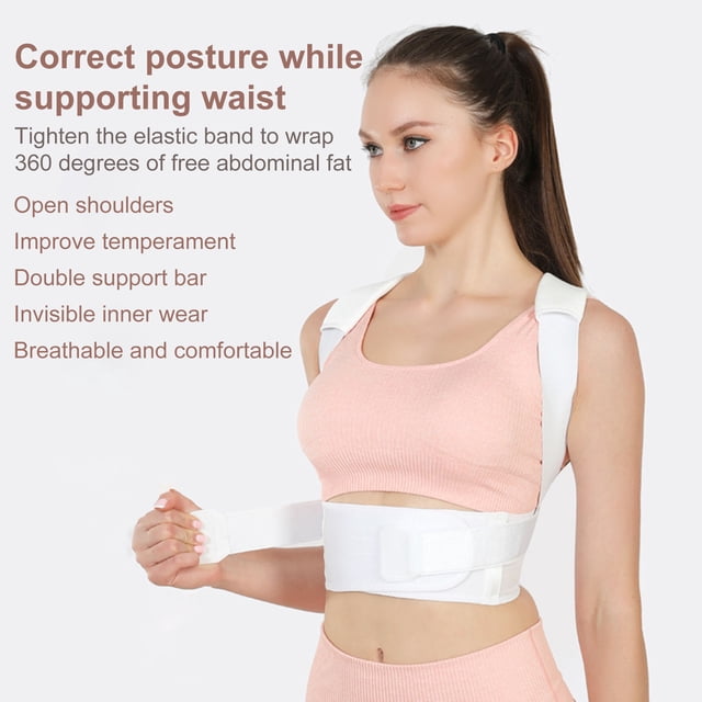 High Elastic Thickened Shoulder Pads Anti-hunchback Breathable Mesh Invisible Compression Correction Belt Adjustable Back Support Posture Corrector Strap Health Care Supplies