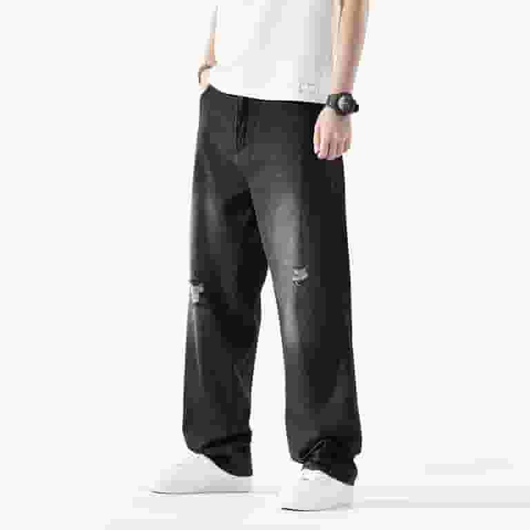 Ruiatoo Men's Baggy Denim Jeans Loose Fit Ripped Distressed Ruiatoo Men's Baggy Denim Jeans Loose Fit Ripped Distressed