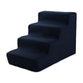 thumbnail image 3 of Dog Stairs Pet Steps Ramp Sturdy Machine Washable Cover for Older Dogs, Cats 4 Steps Dark BLue, 3 of 8