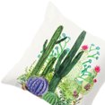 thumbnail image 3 of Cactus Succulents Pattern Polyester Pillowcase Cushion Cover Office Sofa Home Peach Skin Velvet Decor, 3 of 9