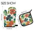 thumbnail image 2 of Yayeee Oven Mitts and Pot Holder Set of 4 Heat Resistant Kitchen Gloves Baking Hot Pad, White Clover Pattern, 2 of 5