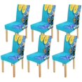 thumbnail image 1 of ABPHQTO Funda protectora para silla elástica de pez marino para vacaciones de verano, funda protectora para asiento para comedor, Hotel, fiesta de boda, juego de 6, 1 of 4