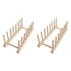 thumbnail image 1 of Kitchen Dish Drain Rack Dinnerware Storage Organizer Plate Drying Shelf Wooden Book Cups Display Stand Drainer Holder B, 1 of 5
