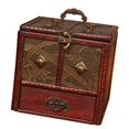 thumbnail image 1 of Caja de almacenamiento de madera con espejo, caja decorativa, contenedor de exhibición de adornos de escritorio narcisos, 1 of 7