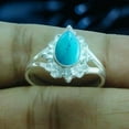 thumbnail image 2 of 925 Sterling Silver Handmade Designer Ring Unique Natural Turquoise Gemstone Jewelry, 2 of 4