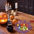 thumbnail image 6 of FURNIX Halloween Candy Basket Spider Web Design Trick or Treat Dish Halloween Decorations Bowl Indoor,Plastic Candy Bowl Party Favors Supplies for Table Desk Haunted House Basket Decor Purple, 6 of 8