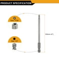 thumbnail image 2 of Uxcell TT20 Security Torx Head Screwdriver Bit 4" (100mm) Long 1/4" Hex Shank Magnetic Tamper Proof 6 Point Star Screw Driver, 2 of 7