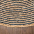 thumbnail image 3 of Chesterfield Farmhouse Hand Woven Reversible Braided Jute Area Rug, Natural and Dyed, 10' Round, Navy Blue, 3 of 8