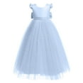 thumbnail image 4 of Krdevn Elegant Long Girls Formal Dress with Bow and Beaded for Birthday Party Pageant Gown,Size:12-14 Years, 4 of 6