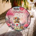thumbnail image 3 of Hello Valentine’s Day Cocker Spaniel Flower Crown Romantic Pink Floral Stained Glass Suncatcher Cockers Dog Lover Gifts Window Hanging Sign Decor - 00031, 3 of 5