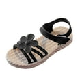 thumbnail image 3 of EnJoCho Toddler Kids Casual Sandals Girls Solid Flower Princess Shoes Soft Sole Non Slip First Walk Prewalker Beach Shoes Sandals Little Girl Summer Casual Party Shoes, 3 of 7
