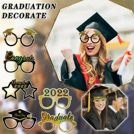 lystmrge Background Stand for Photography Food Photography Light Portable Class of Photo Props 2022 Graduation Paper Glasses Photo Frame Party Photo Props Supplies
