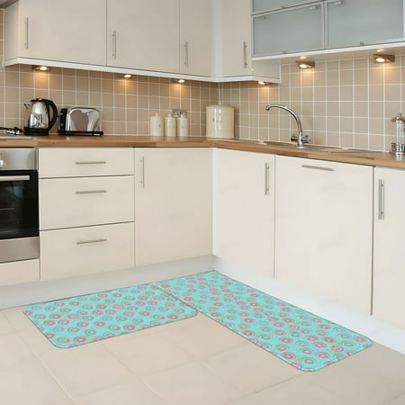 

Kitchen Mats for Floor 2 Piece - Colorful Sweet Donuts Anti Fatigue Mats for Kitchen Floor Kitchen Rugs Non Slip Washable Mat for Home Kitchen Decor