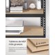 thumbnail image 2 of Estante Organizador 5 Niveles, Estantería de Acero, Montaje Sin Tornillos, Estantes Ajustables, 30 x 75 x 150 cm, Negro, 2 of 2