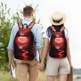 thumbnail image 4 of Fotbe Red Moon Lava Mochila de Lona con Estampado, Mochila Duradera, Mochila Versátil de Alta Calidad, Mochila Compacta Vintage-Medium, 4 of 5