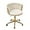 Beige, variant on Velvet Woven Home Office Chair, Modern Swivel Desk Chair with Wheels, Height Adjustable Vanity Chair with Gold Metal Base and Hand Weaving Back, Beige