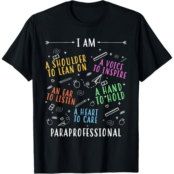 Heart To Care Paraprofessional Teachers Paraeducator T-Shirt