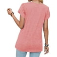 thumbnail image 4 of Womens T Shirts Short Sleeve Tops Summer V Neck Shirts Petal Sleeve Tees Casual Blouses, 4 of 5