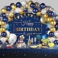thumbnail image 5 of Dww-set De Dcorations D'anniversaire Bleu Marine 60 Pices Ballons De Dcor De Fte (bleu Marine Et Or), 5 of 5