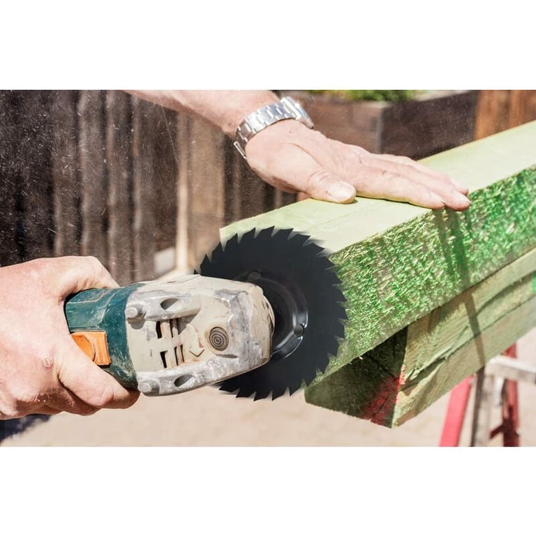 Disco abrasivo para madera - Ø125 mm x 22,23 mm, Disco para cortar madera para amoladora angular, Disco para tallar madera, Discos abrasivos para dar forma, lijar y cortar JAMW Sencillez