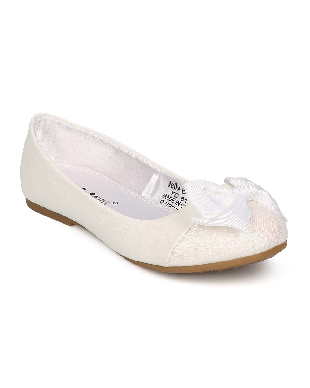 New Girl Soda Moby-2S Patent Round Toe Slip On Bow Ballet Flat Size 9-4 