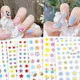 thumbnail image 5 of 6 hojas de pegatinas de uñas de colores, pegatinas de fiesta de cumpleaños para niña, actividad en el hogar DIY, regalo, lindas pegatinas de uñas, 5 of 5