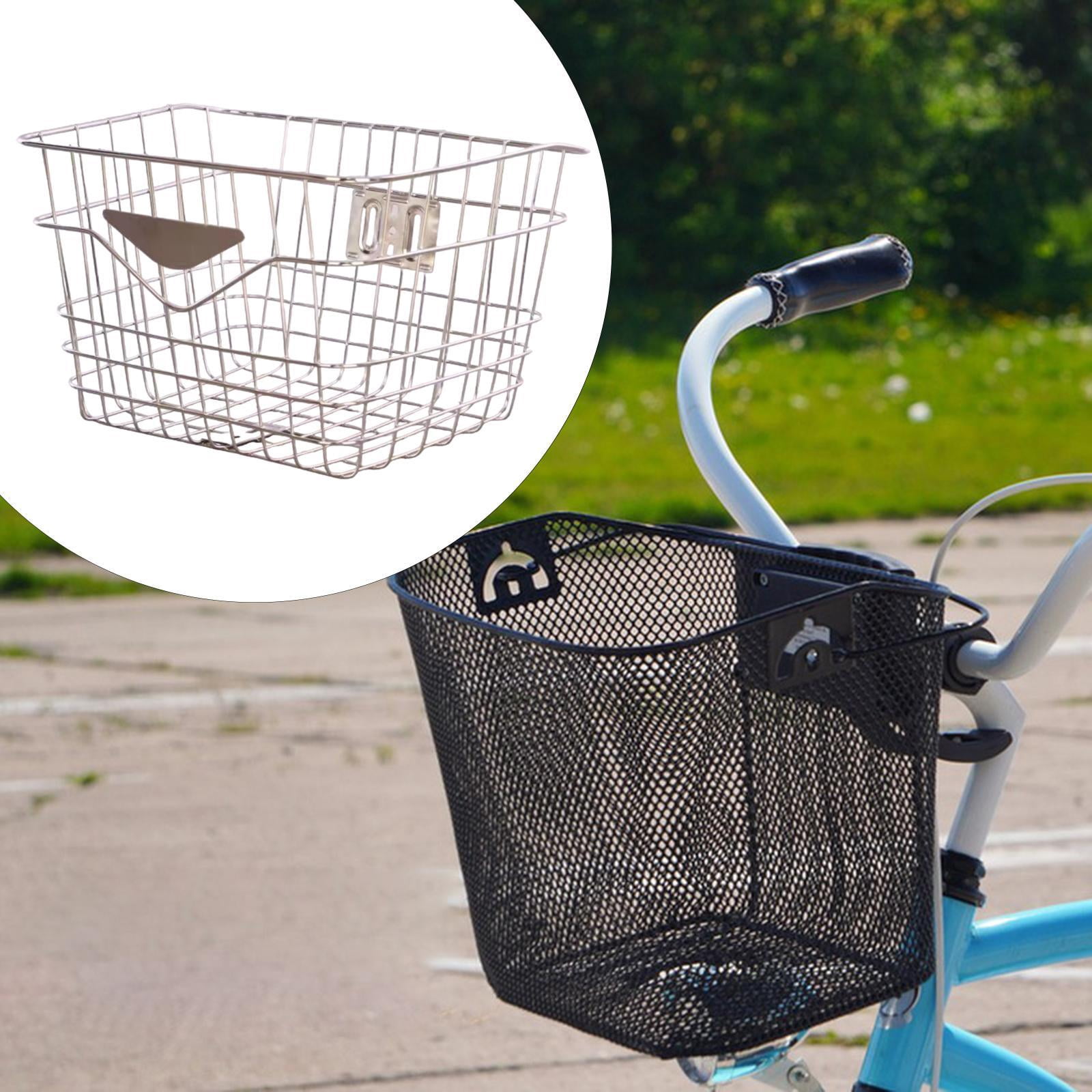 harayaa Bicycle Basket Storage Basket Metal Practical Folding Bicycles Bike Front Basket Style A