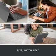 Logitech Slim Folio Keyboard Case for iPad (10th gen & A16) with Integrated Bluetooth Wireless Keyboard, Gray