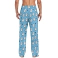 thumbnail image 2 of Men's Sleep Pants Lightweight Pjs Sleepwear Comfortable Lounge Pants Bottom Pants with Pocket Ghosts and Coffins Art Line, 2 of 7