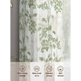 thumbnail image 3 of Sage Green Botanical Sheer Curtains 96 Inch Length 2 Panels Set, Semi Transparent Voile Rod Pocket Curtains for Living Dining Room Bedroom Drapes Vintage Nature Flower, 3 of 6