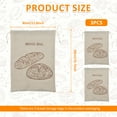thumbnail image 3 of 3 Pcs Bread Bags with Drawstring and TPU Lining Reusable Bread Storage Bags Linen Sourdough Bread Bags Portable Sourdough Storage Bag for Homemade Bread Sourdough, 3 of 10