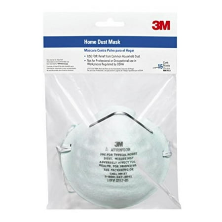 3M 8661PC1-15A Home Dust Mask, 15-Pack (Best Dust Mask For Yard Work)