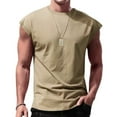 thumbnail image 2 of snullo Men's Sleeveless Tank Tops Crewneck Casual Workout Gym Cut Off Muscle Fit T Shirt Running Beach Loose Solid Tee, 2 of 6