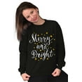 thumbnail image 5 of Christmas Merry and Bright Star Women Crewneck Sweatshirt Brisco Brands S, 5 of 6