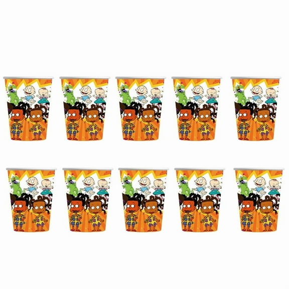 Rugrats Birthday Party Supplies Cups Tableware Disposable Paper Mouthwash Drinking Cups