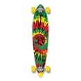 thumbnail image 1 of Yocaher Planche à Roulettes Longboard Complète à Motif Spécial Pintail avec Roues de 70 mm (Teinture sur Nœuds Rasta), 1 of 3