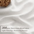thumbnail image 2 of Cortinas plisadas de lino transparente, color beige y blanco, 240 x 245 cm, 2 paneles, 2 of 8