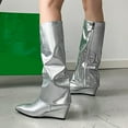 thumbnail image 6 of Xiaoxatg Autumn/Winter Large Boots Women's Knee High Boot for Stylish and Comfortable All-Day Wear 7.5 Silver, 6 of 7
